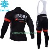 Radbekleidung Radtrikot Langarm + Lang Trägerhose 2017 Bora-Hansgrohe Winter Thermal Fleece N003